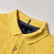 TOMMY HILFIGER トミー ヒルフィガー SLIM FIT 半袖 ポロシャツ M/イエロー メンズ