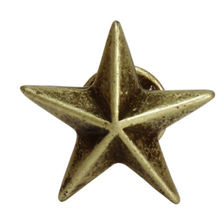 大きいサイズ 約22mm シンプル星型スタースタッズ ポイント ピンバッジ