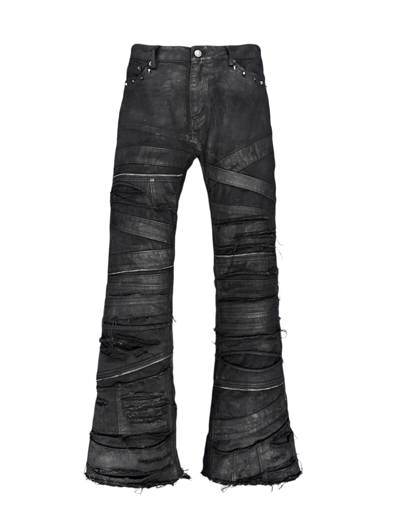 【DES'N'ATE】FAULT LINE WAXED DENIM PANTS