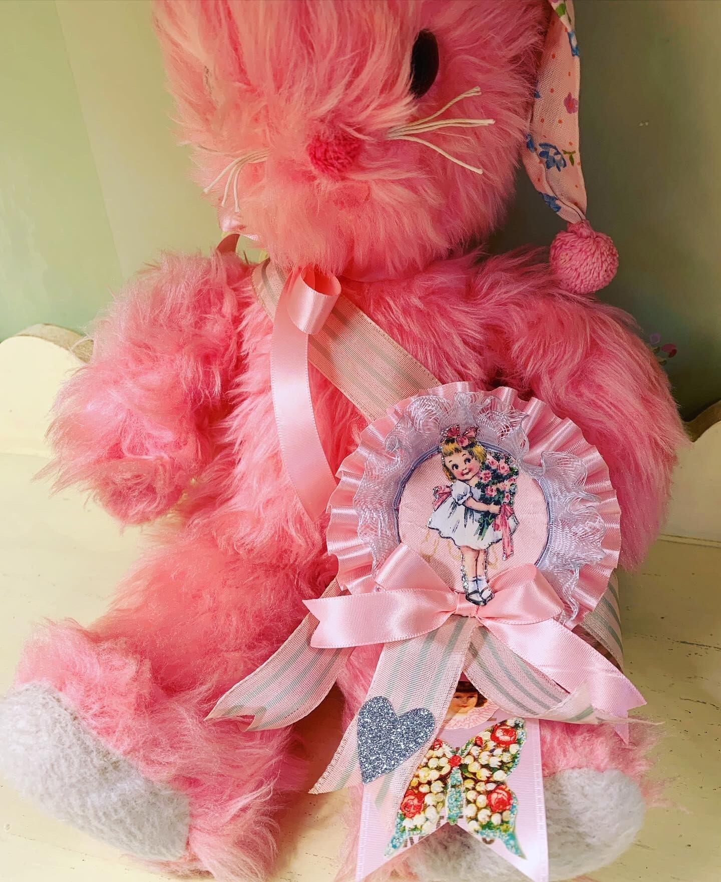 ヴィンテージピンクウサギ (211101) | Baby Ribbon