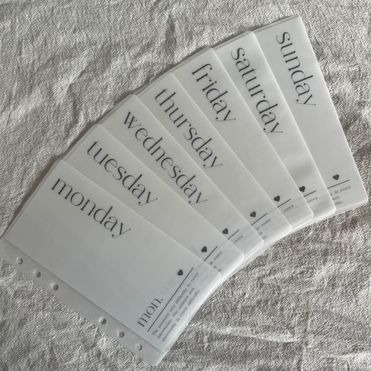 A6曜日リフィルblackデザイン | nyk.saving