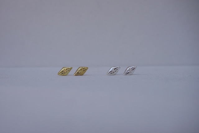 〈Brass/Silver925〉 diamonds×octagram pierce