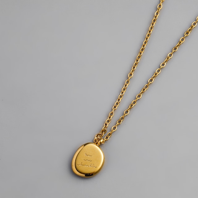 316L ellipse necklace  #n29