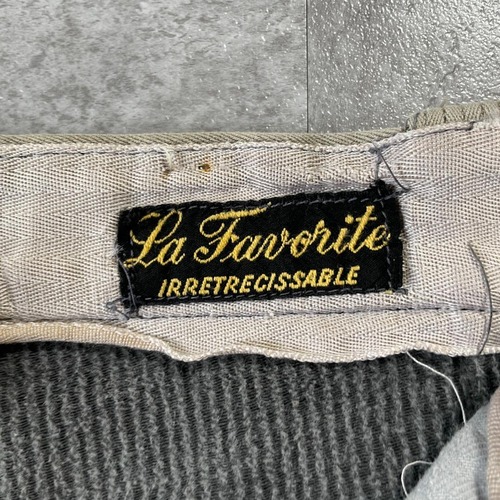 50-60s La Favorite コットンピケ ホワイト パンツ 詳細写真2