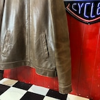 90s POLO RALPH LAUREN / ラムレザージャケット ブラウン / 千鳥格子ライニング / ポニー無し