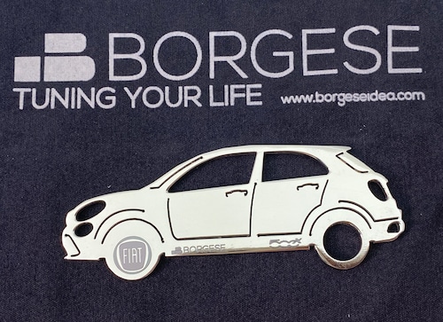 【BORGESE 】FIAT500X キーリング（ツヤ有り）