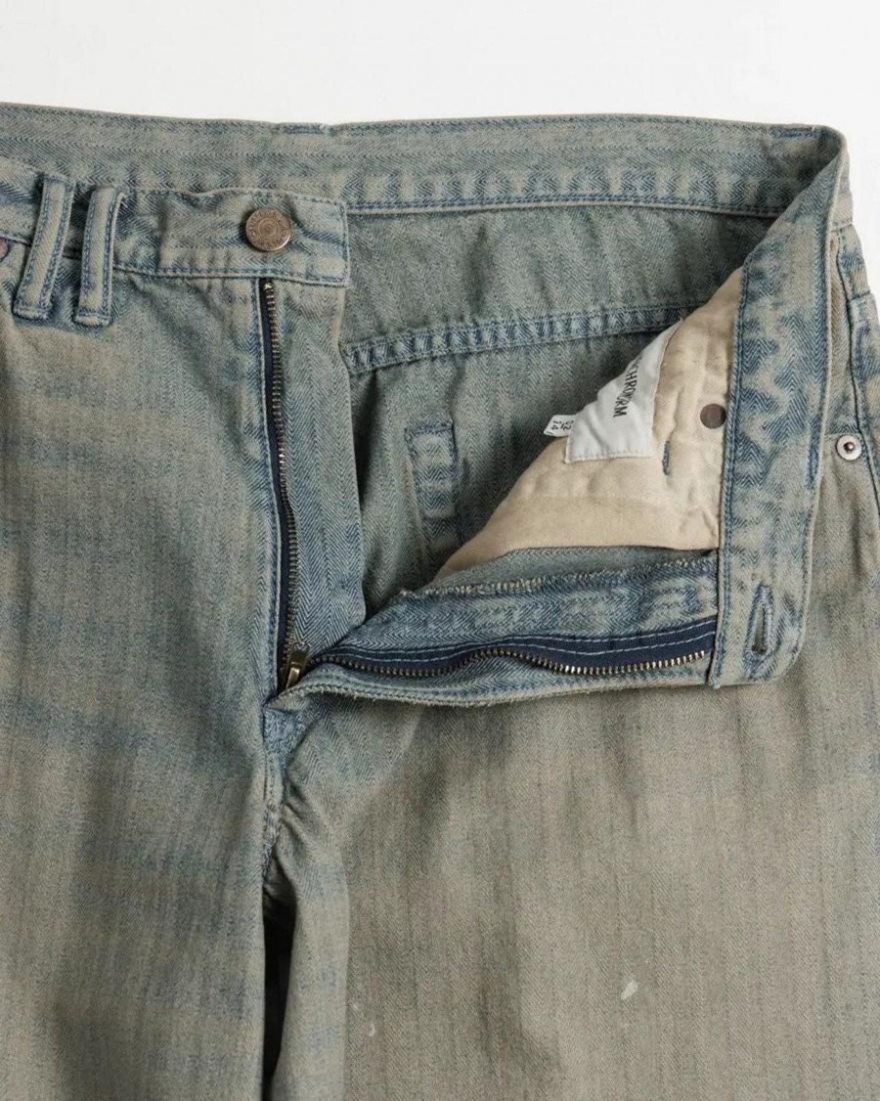 【ANACHRONORM】HERRINGBONE DENIM WIDE 5P PANTS