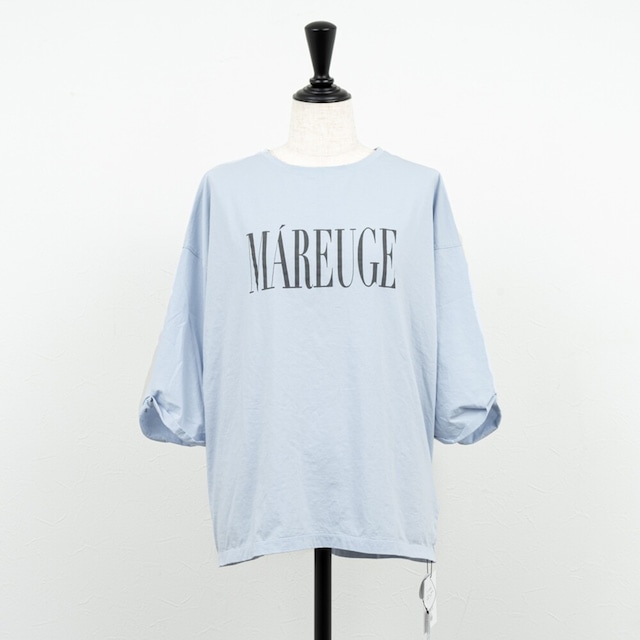 【MICA＆DEAL／マイカアンドディール】"MAREUGE"ロゴプリントTシャツ（サックス）