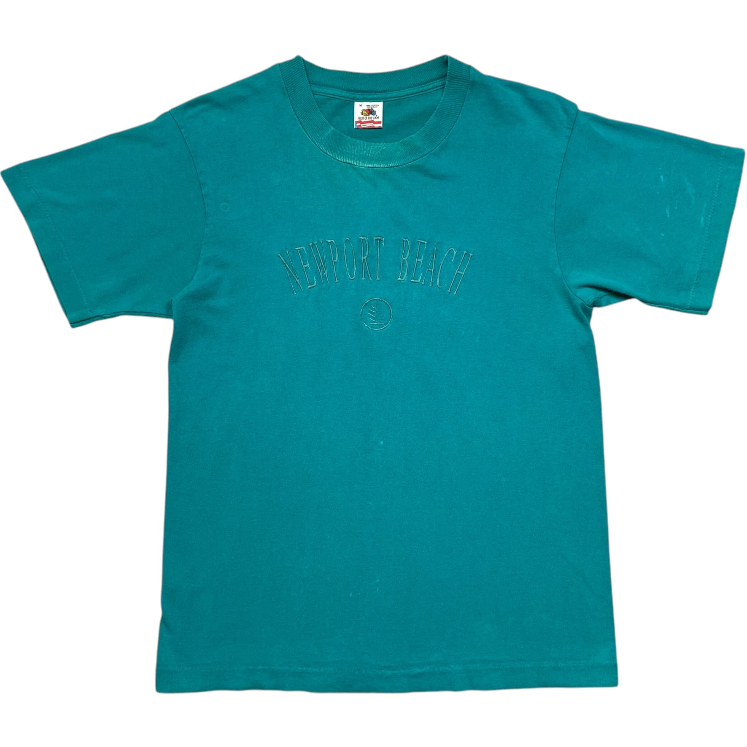 《M》 FRUIT OF THE ROOM フルーツオブザルーム Tシャツ NEWPORT BEACH シングルステッチ USA製 90年代 vintage no.7131