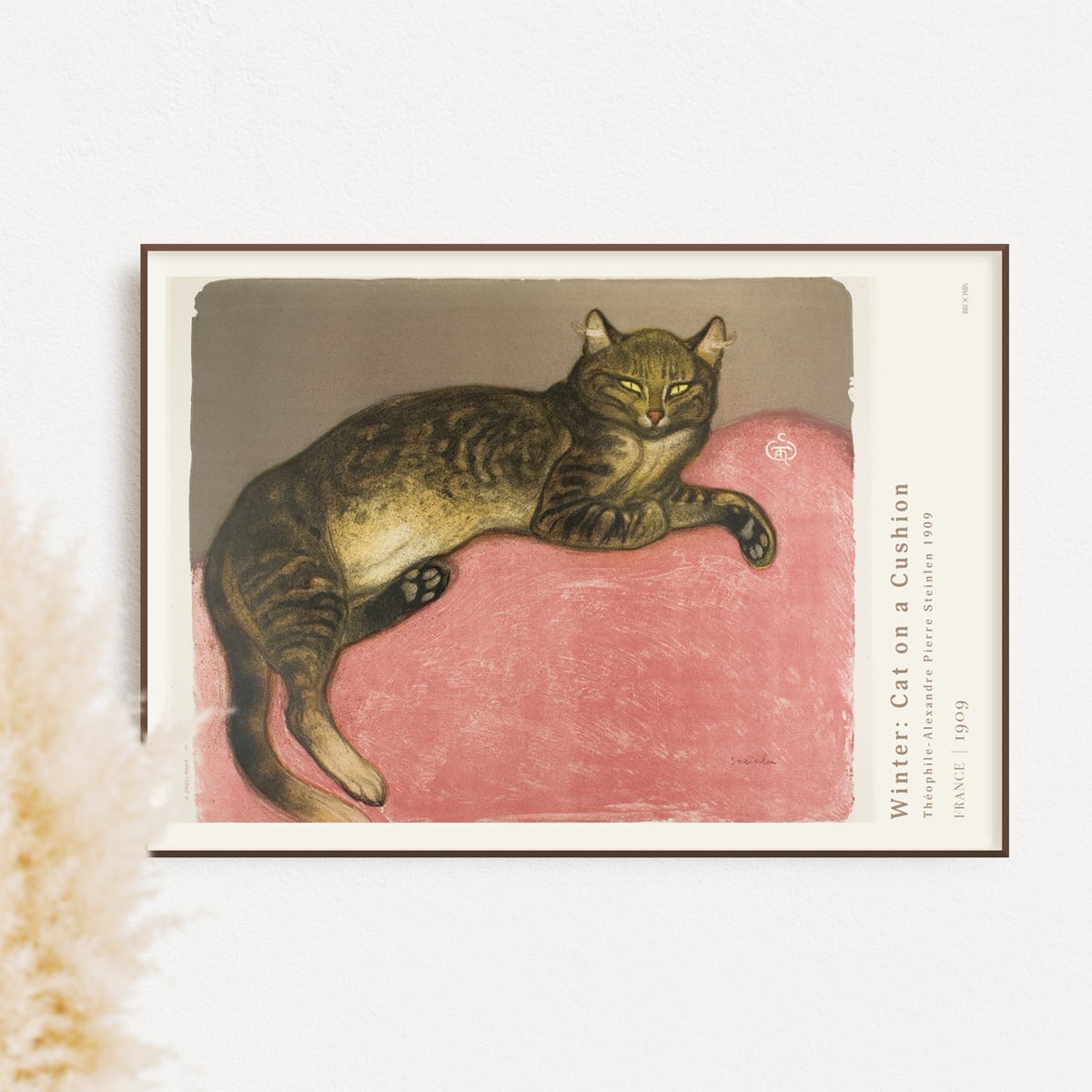 クッションの上の猫（冬） | AP034 | 名画デザインポスター スタンラン