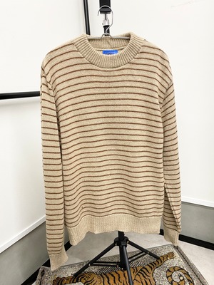 90sEuro Wool / Acrylic Border Knit Sweater/L