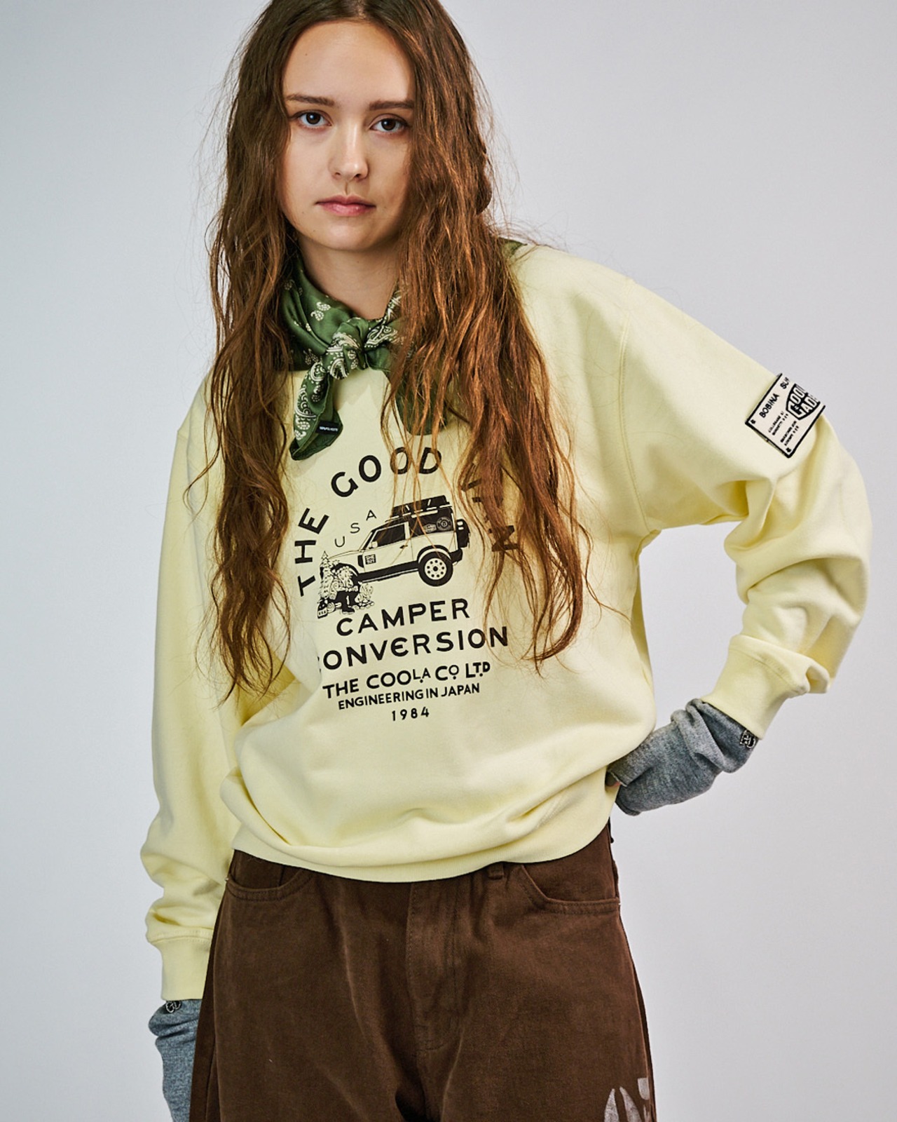 キャンパーDOGプリントベーシックTOPS (YELLOW)　CQ-49072
