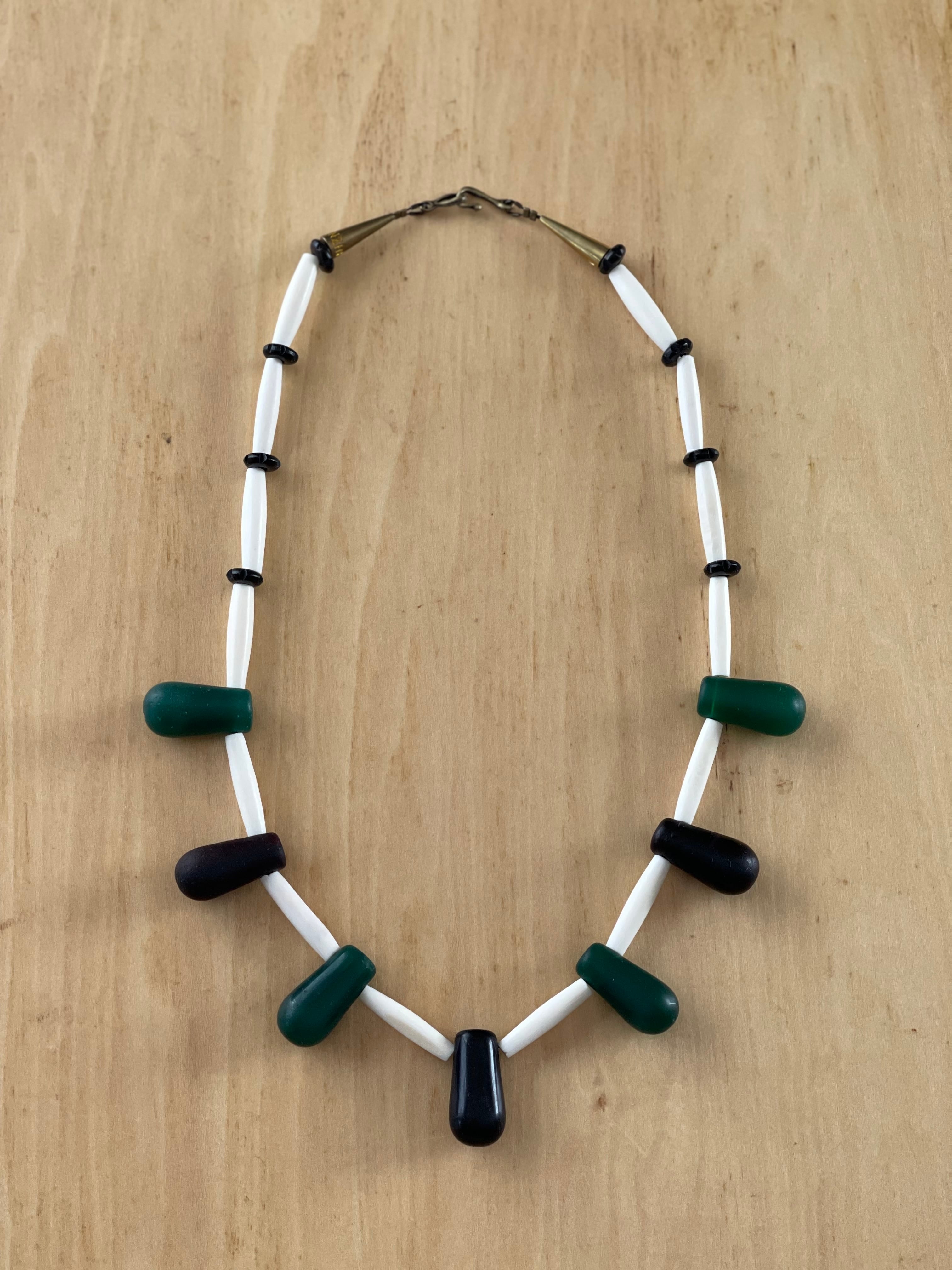 【ケンジン】ビンテージ ガラスビーズ ネックレス/VINTAGE  GLASS BEADS NECKLACE "KENZIN"