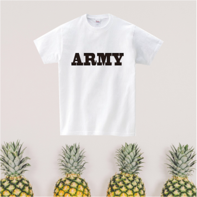 【オリジナル】【デザイン】【Ｔシャツ】ＡＲＭＹなTシャツ白