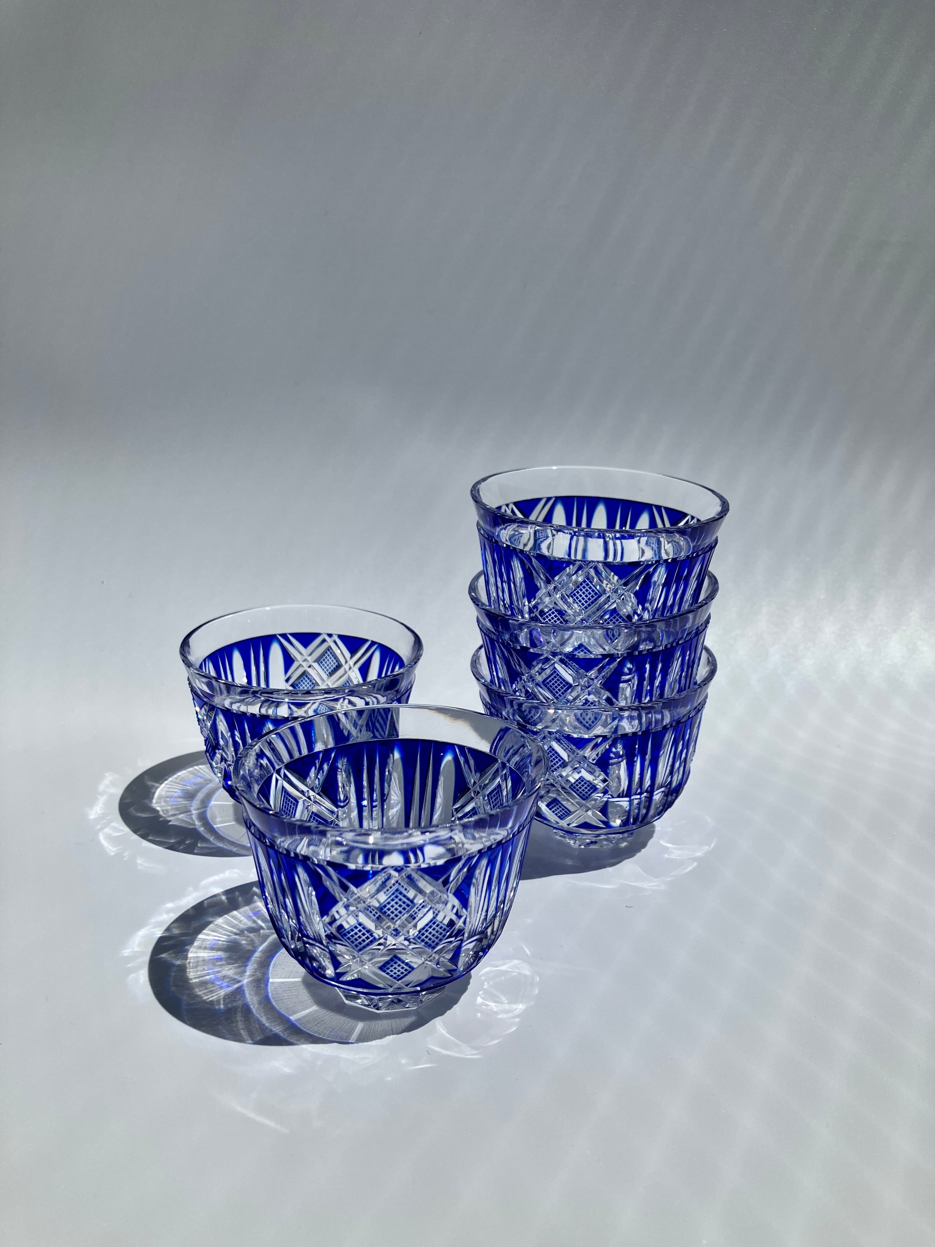 薩摩切子　冷茶揃5客 薩摩切子 冷茶揃5客