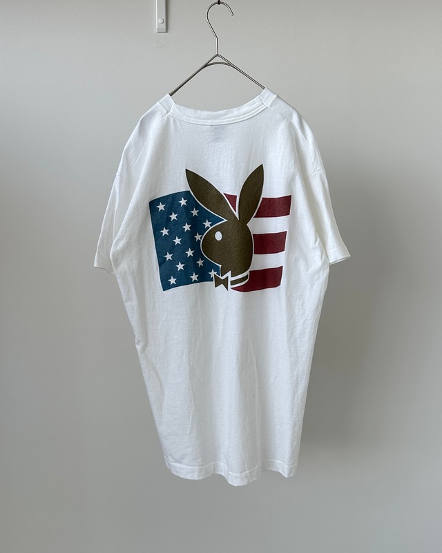 -PLAY BOY- Vintage 90s L Print T-Shirt made in USA