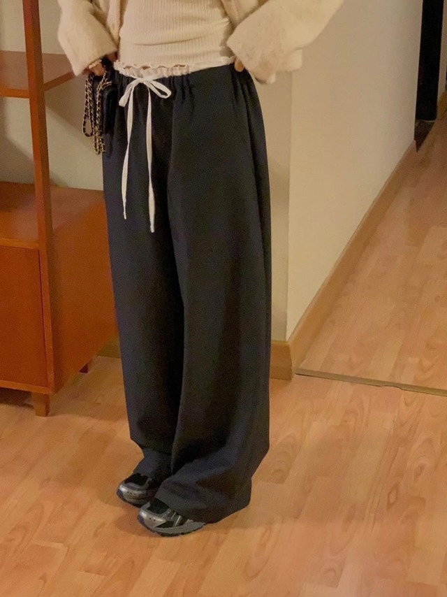 (予約) miel / Ever fleece pants 2color