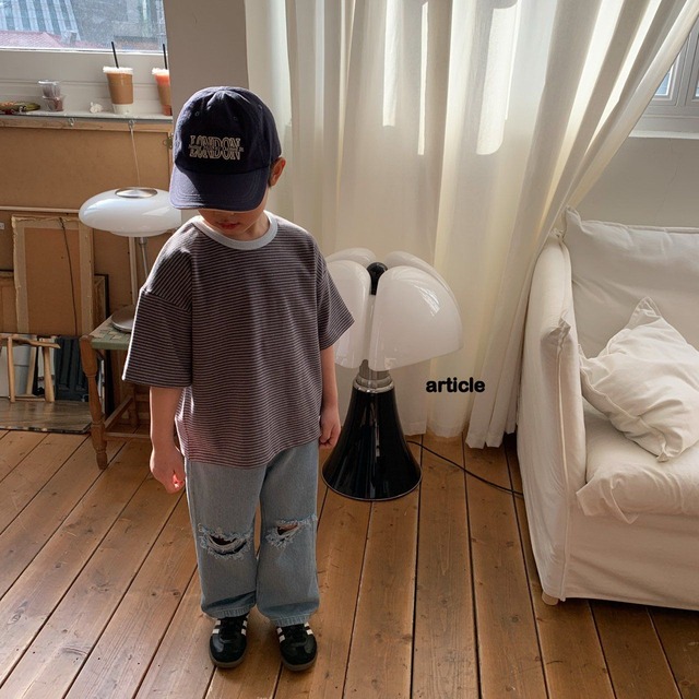【取寄】article｜soft stripe tee｜マランボーダーT｜S-JM｜kids｜26 spring