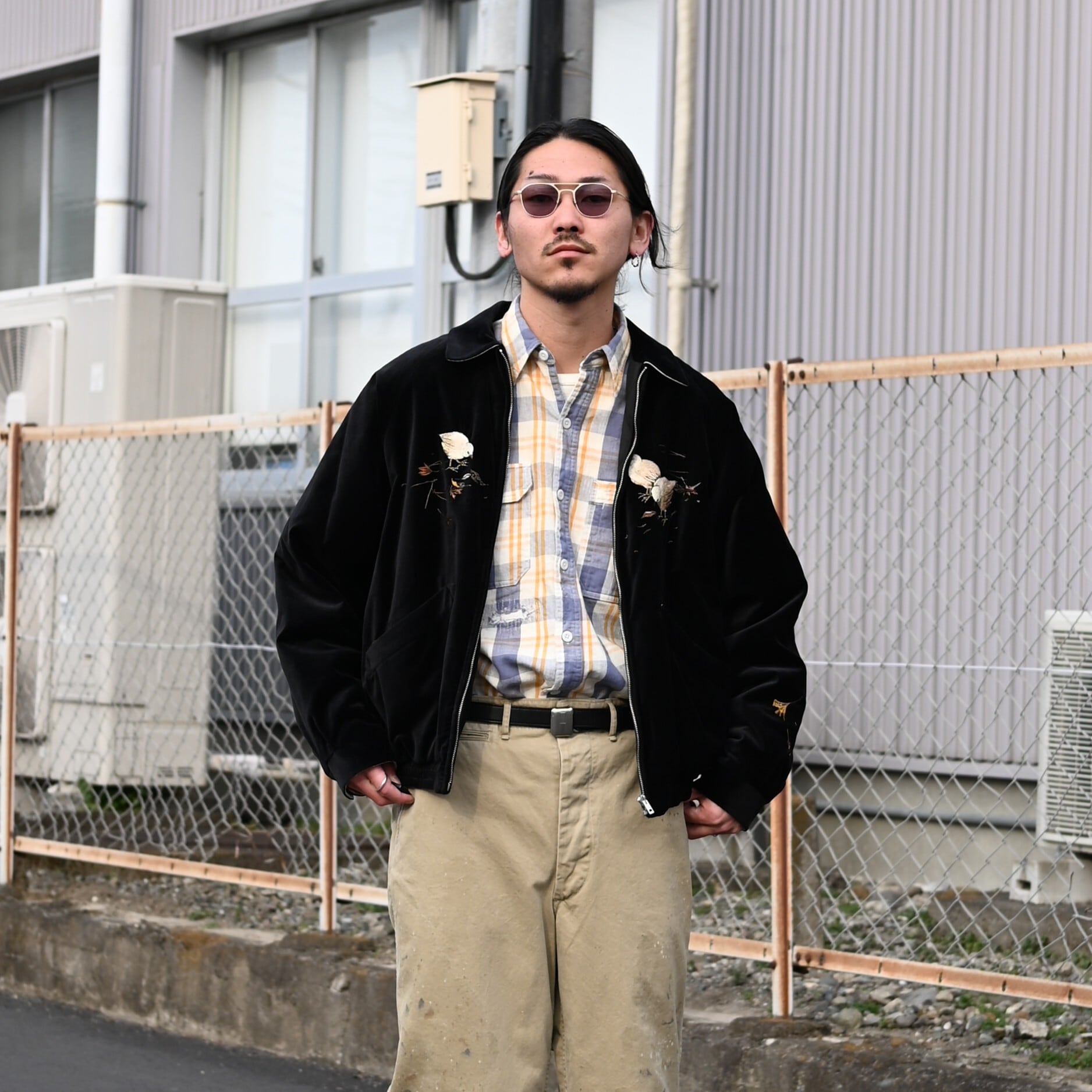 OLD JOE / STUNNING VELVET SOUVENIR JACKET(Niwatori to Hiyoko) | GANKO