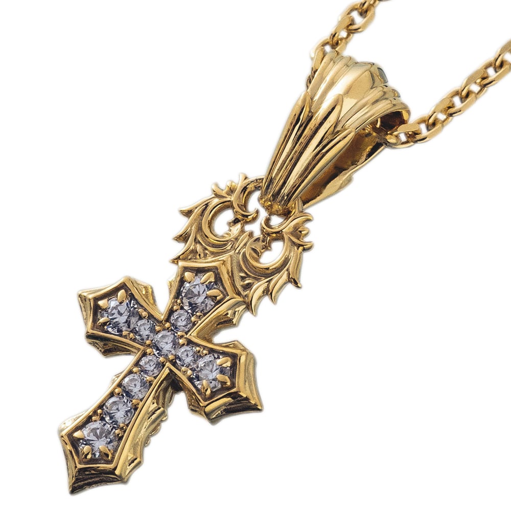 タイニーパヴェクロスチャーム2 専用50cmシルバーチェーンセット ACP0383 Tiny Pavé Cross Charm 2 シルバーアクセサリー Silver Jewelry Brand
