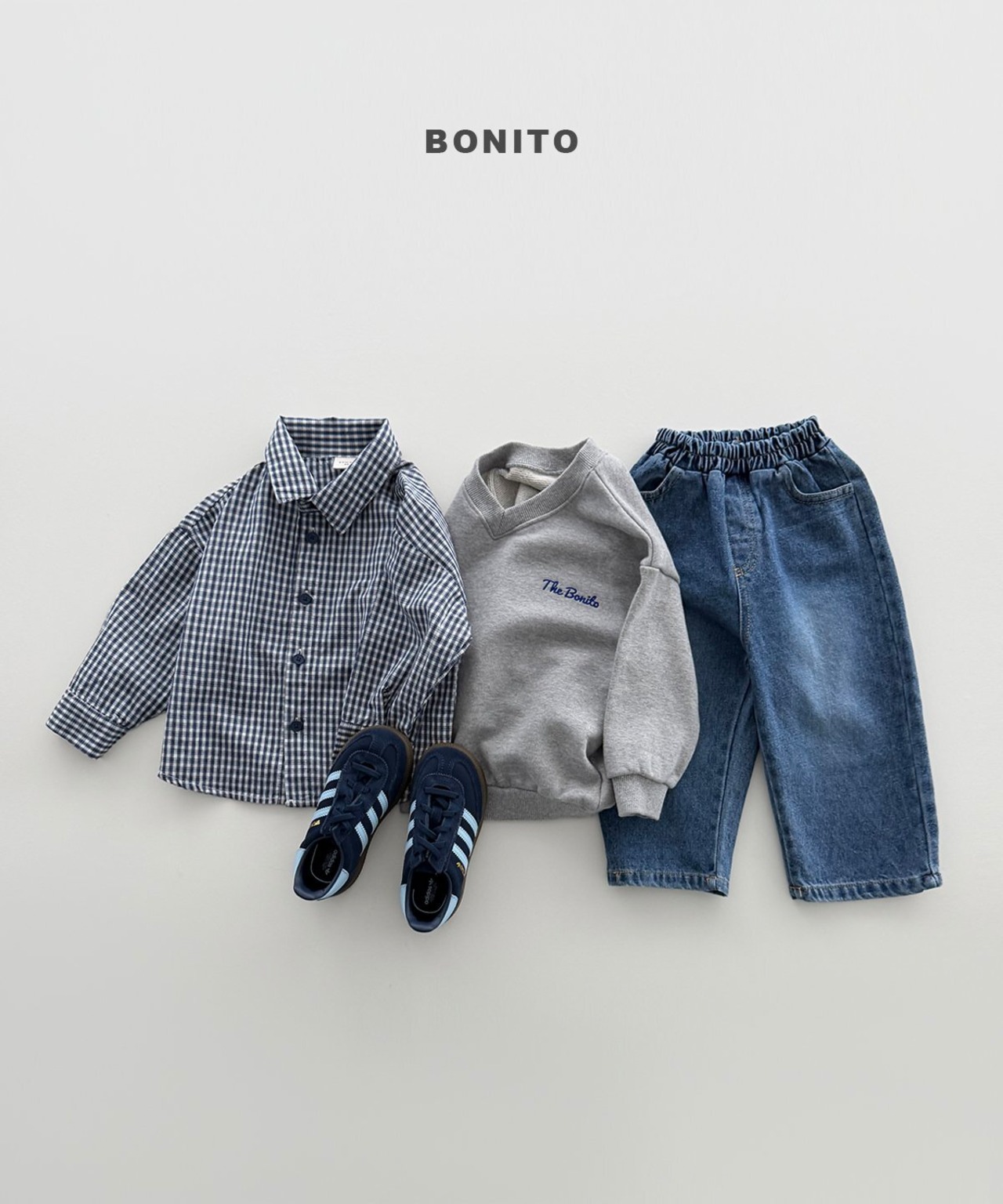 melange JS［即納］V neck mtm / bonito 26autumn
