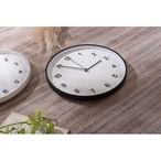 ウォールクロック 幅30×奥行4×高さ30cm 時計 完成品 ブラック ホワイト 全2色