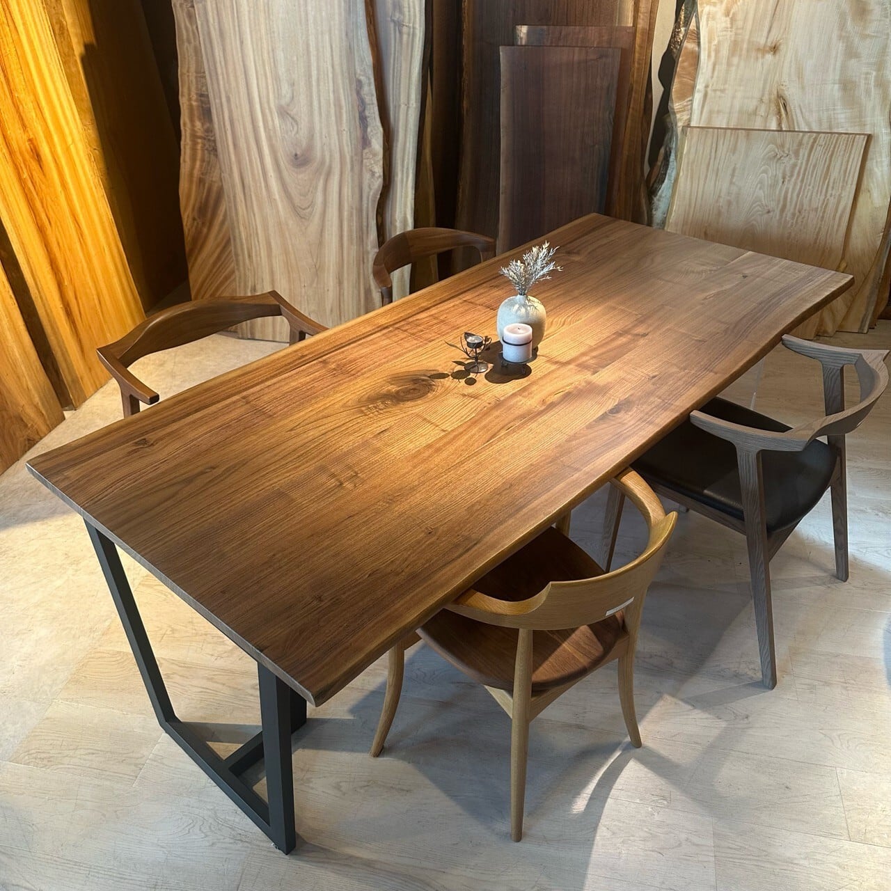 ウォールナット7PIECES _2110×930×25_青山店_テーブル天板/252559 t001