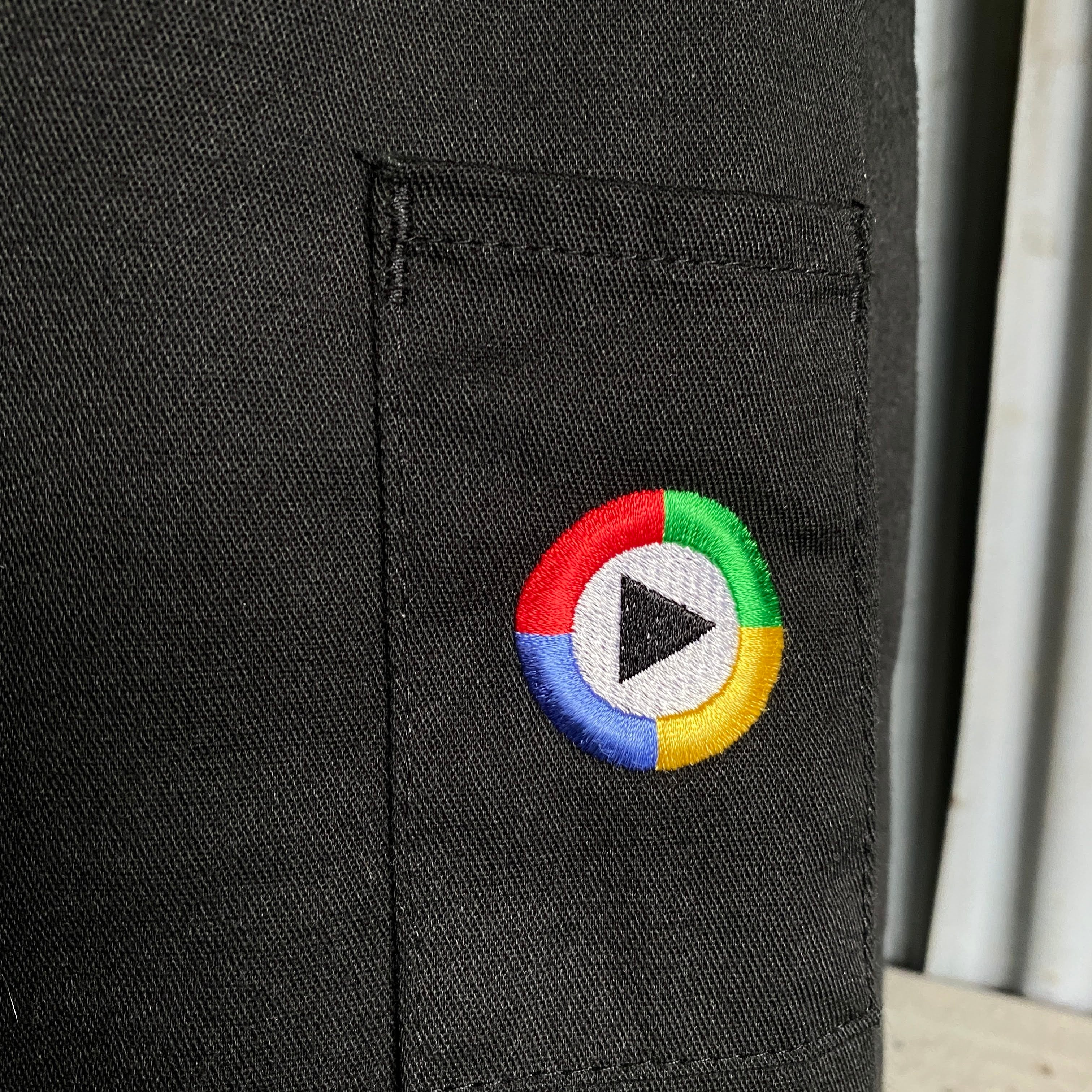 80年代 ビッグサイズ Dickies ディッキーズ 企業ロゴ刺繍 中綿 ワーク
