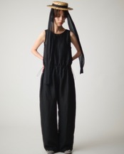 【Joëlle】Dot tulle canotier/ドットチュールハット