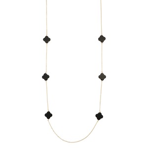 6 TREFLE NOIRロングネックレス
