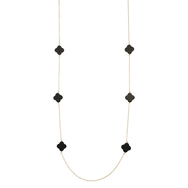 6 TREFLE NOIRロングネックレス