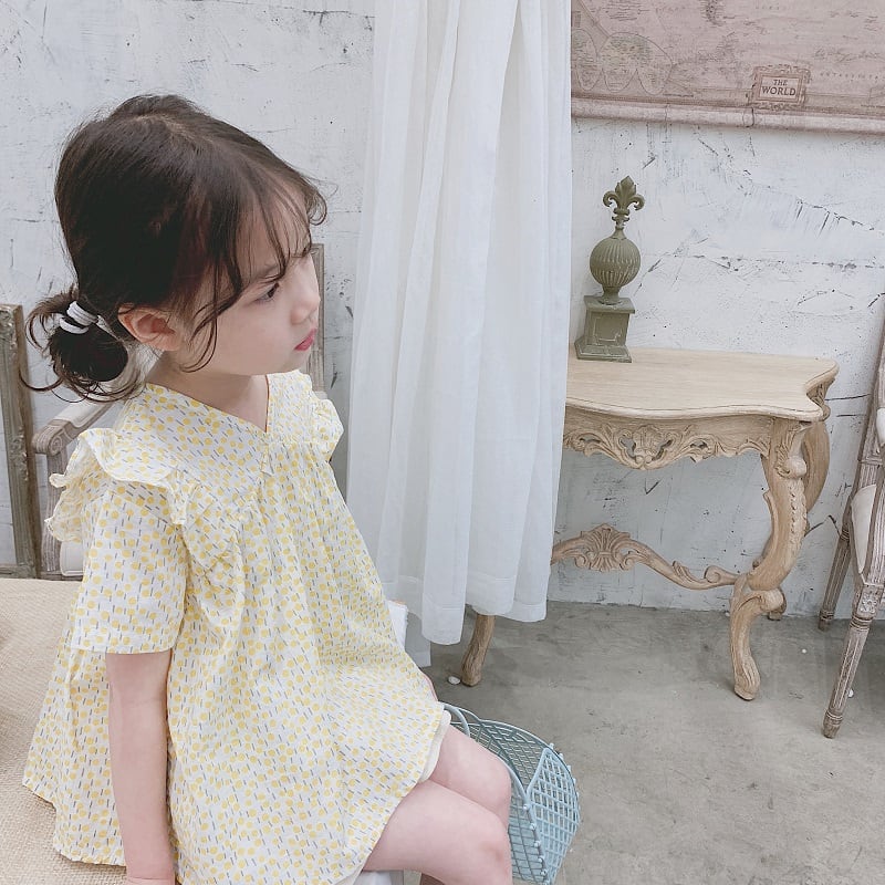花柄 シフォン トップス チュニック 女の子 韓国 子供服 キッズ ベビー