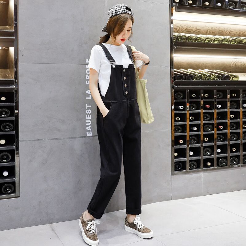 【新作】【送料無料】 マタニティウェア2019春夏新バージョンのマタニティスーツファッション半袖+デニムよだれかけツーピースセット-アリババ ショート ハーフスリーブ スプリング 春物 サマー 夏物 expec293887602874