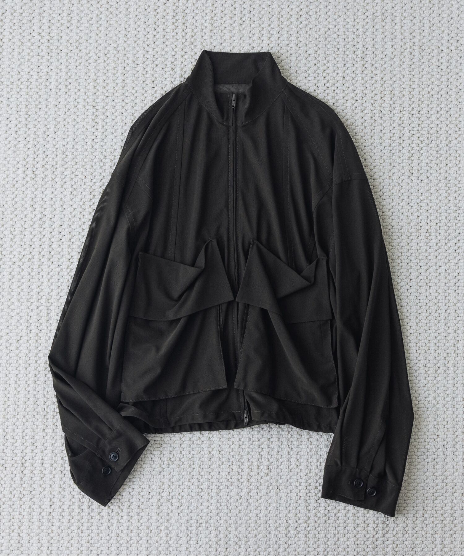loose basic double tailored jacket / navy | remer