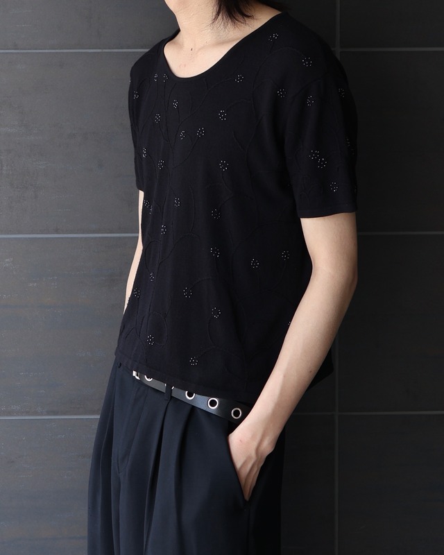 Bead design short sleeve t-shirt