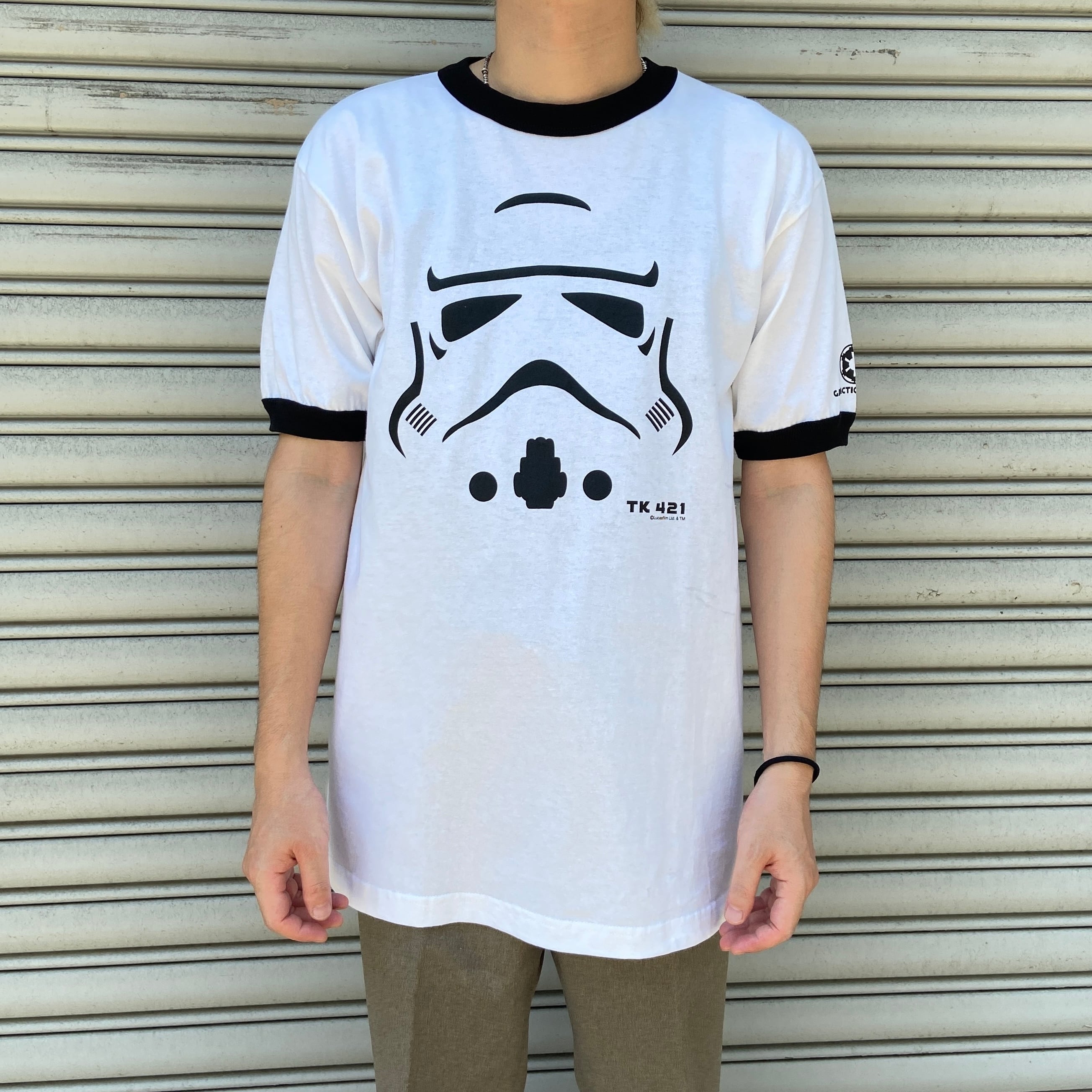 未使用品 スターウォーズ ストームトルーパー リンガーTシャツ M 白