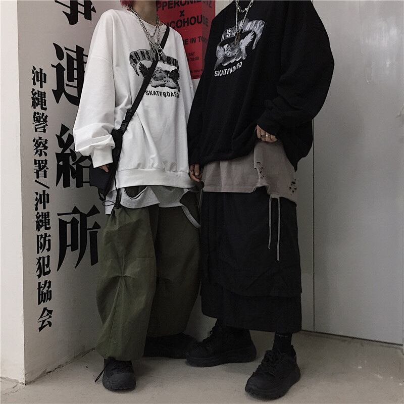 【新作】【送料無料】 カップルスウェットシャツ秋の薄いスタイルインルーズラウンドネック韓国スタイルのトレンディな 0313336372940