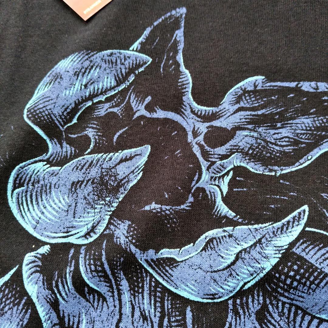ストレンジャーシングス Tシャツ L 実寸は2XLぐらい 黒 デモゴルゴン