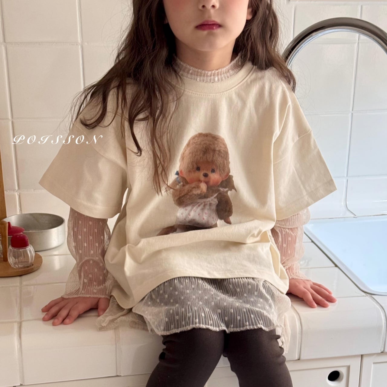 «sold out»«ジュニアサイズあり»«poisson» スモールドールカットソー 2colors