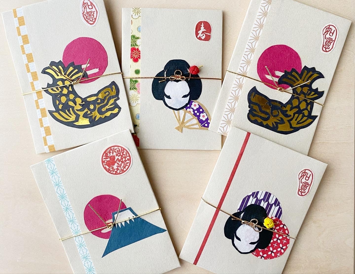 和のお包み②ぽち袋 鯱鉾 舞子 梅鶴亀 | musubi_tokyo(ムスビ