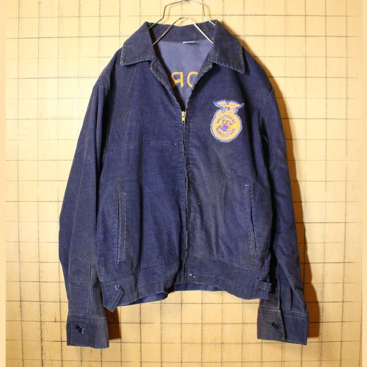 USA製 80s 90s FFA コーデュロイ ジャケット 40 メンズL相当 ネイビー 
