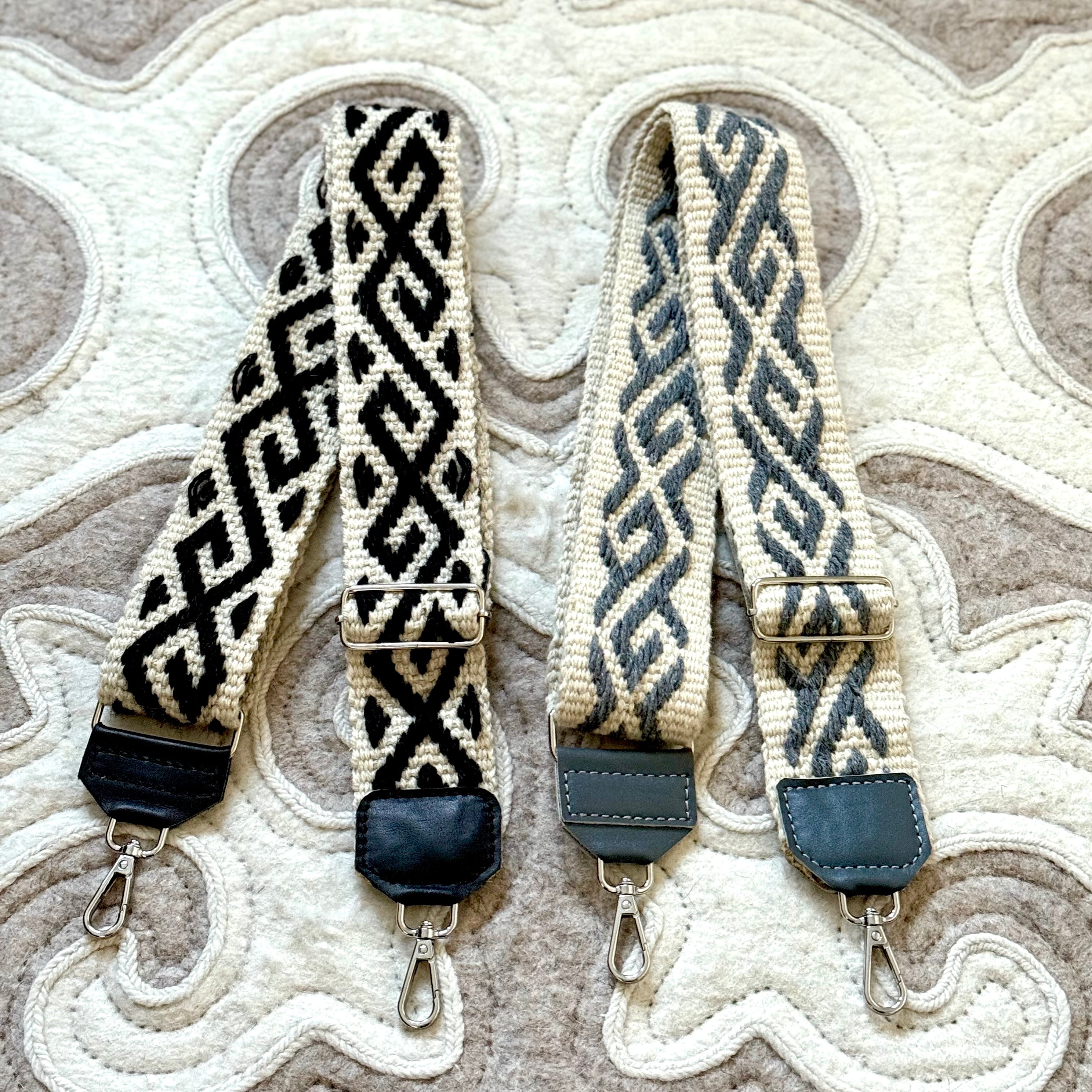 【組み合わせ自由】キルギス産 天然ウールのショルダーストラップ 長さ調節可能