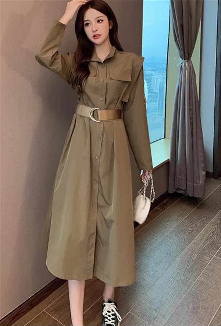高級品質 INSスタイル 春秋 女性 シンプル カジュアル 快適である トレンチコート