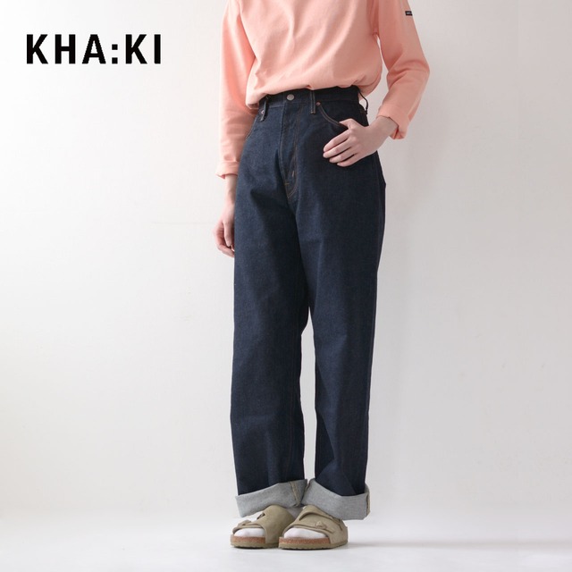 KHA:KI [カーキ] HIGHRISE STRAIGHT DENNIM ONE WASH [MIL-19HPT102] ハイライズストレートデニム・デニムパンツ・ストレートパンツ・LADY'S [2022SS]