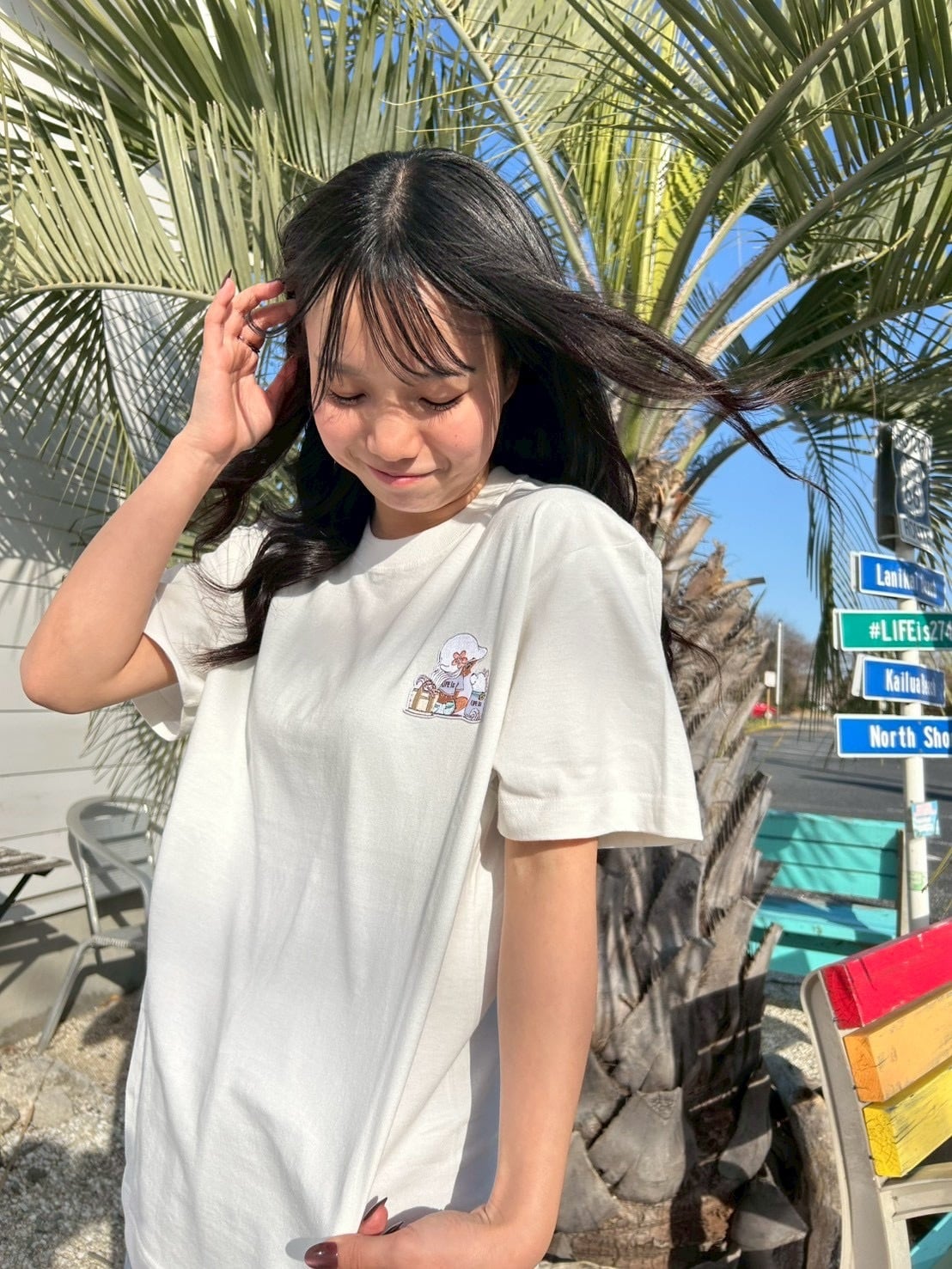 【mapuaコラボ】ワンポイント刺繍ワッペンTシャツ(Lani) ¥4,500(4,950)