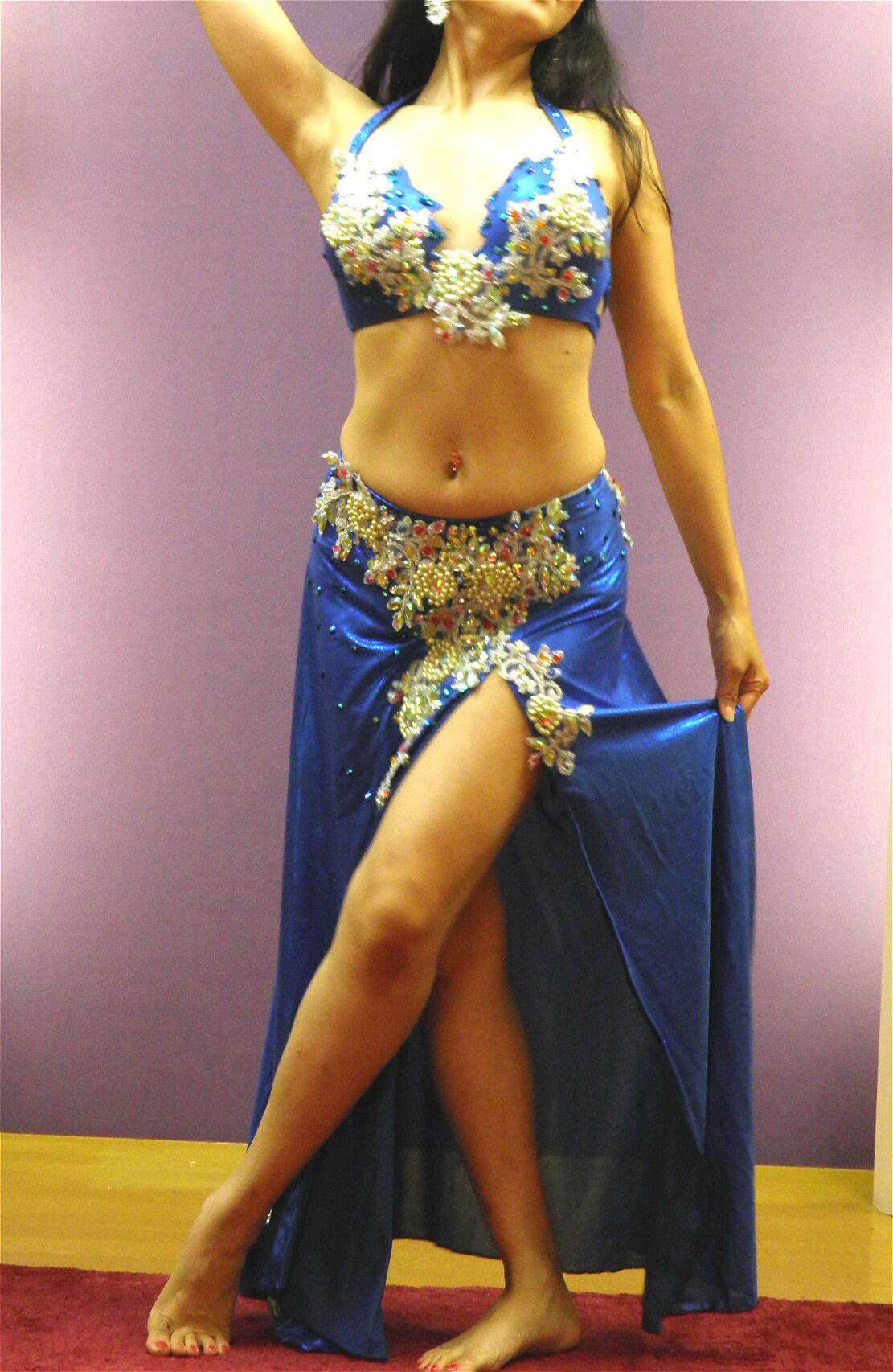 ベリーダンス衣装 エジプシャンスタイル ブルー Sサイズ | shamirajapan