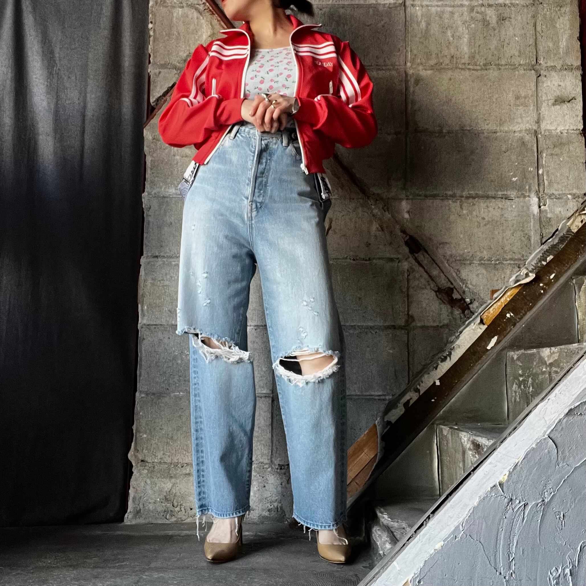 HOLIDAY】 puff sleeve track jacket (red） | olaf
