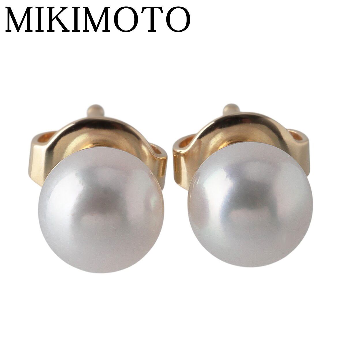 ミキモト アコヤ パール ダイヤ ピアス フックタイプ【22822】