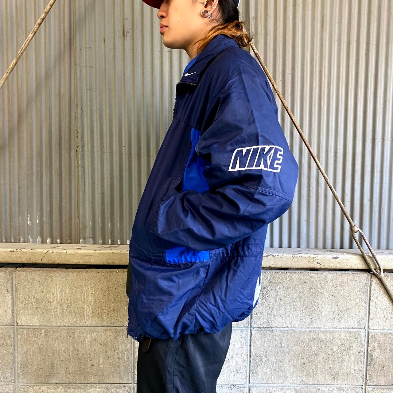 90's vintage NIKE ナイキ ナイロンジャケット厚手 L