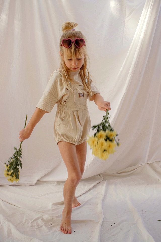 【TWIN COLLECTIVE】Bowie Bubble Romper - Natural Organic